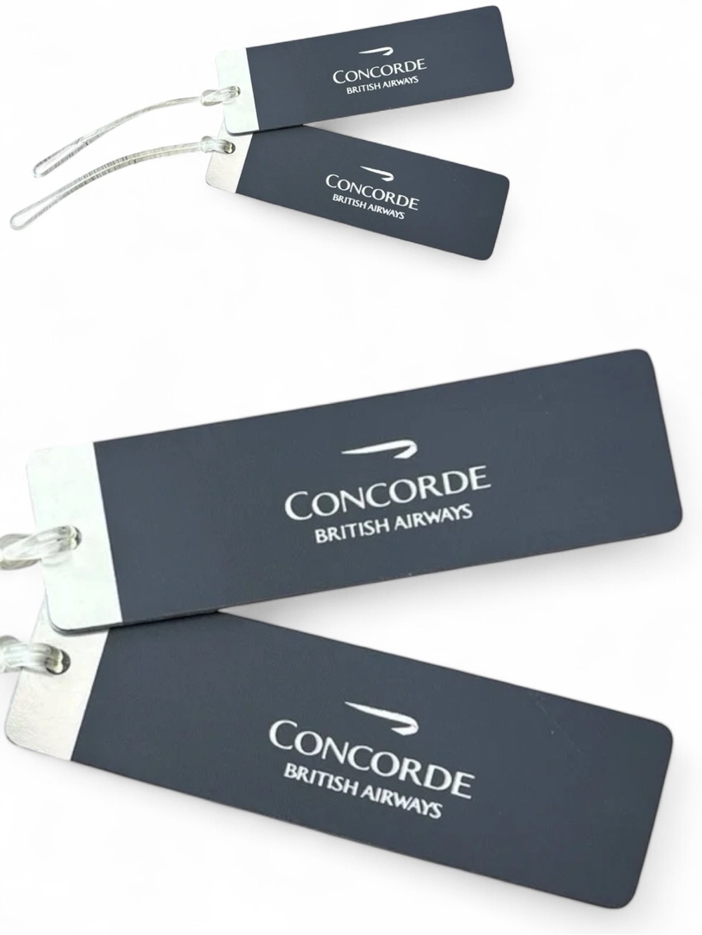 Rare Vintage British Airways Concorde Luggage Tags - Set of 2 - Collectible - Picture 1 of 10